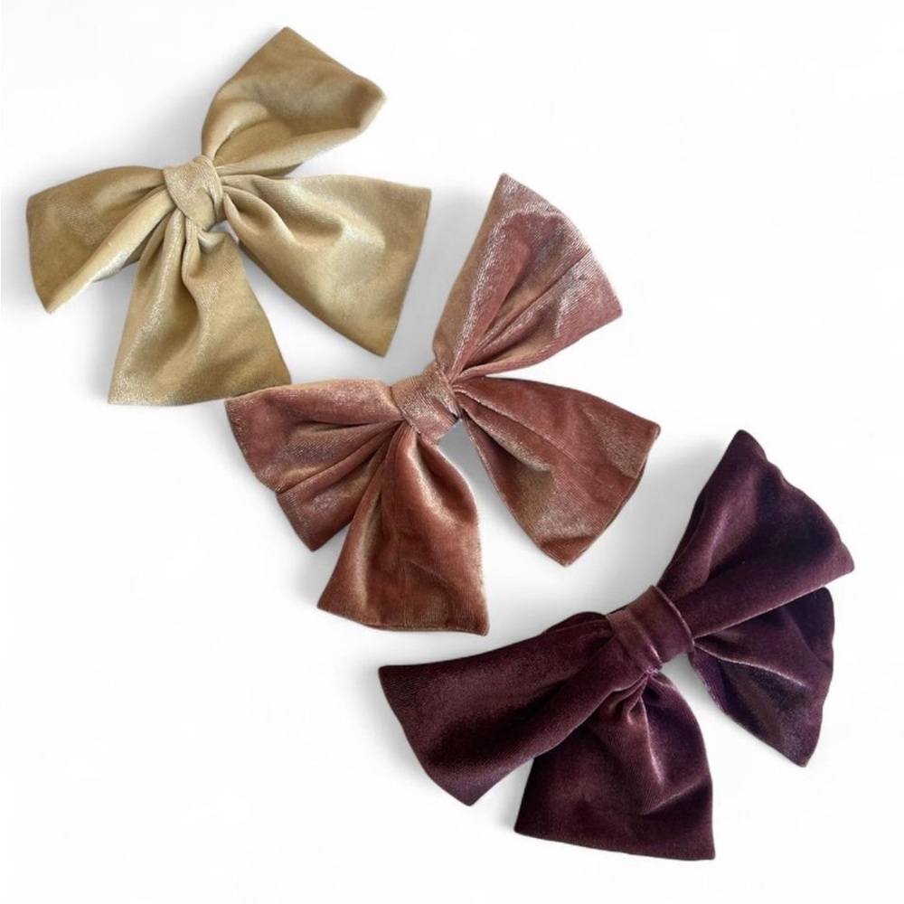 Set of Three Velvet Hair Bows